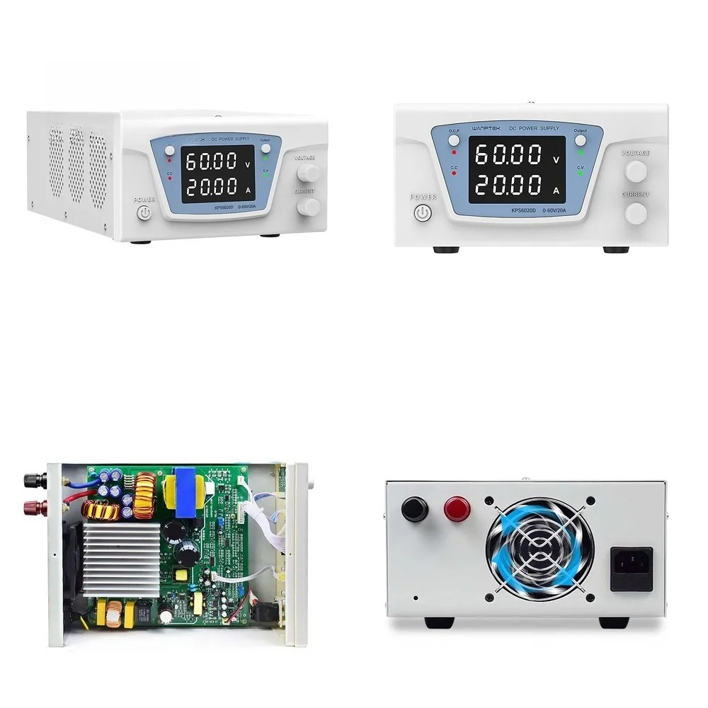 LED デュアルディスプレイ DC 電源、Wanptek K - High Power 60V 20A Bench Power Supply のレビューと価格