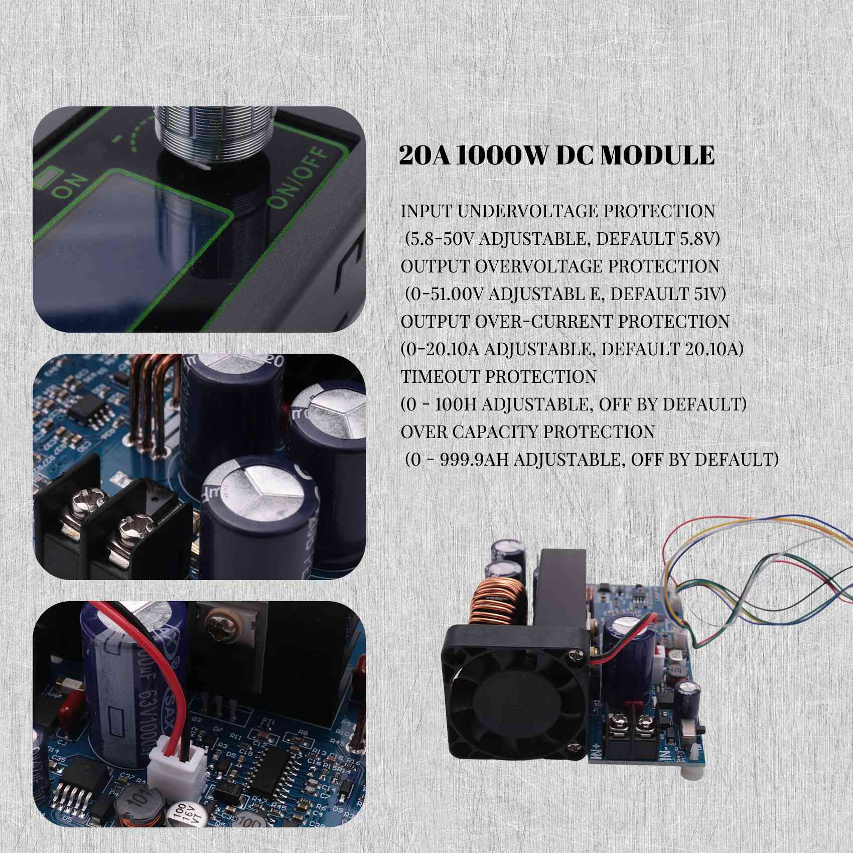 [NEWA08R] WZ5020L 20A 1000W DC - Step Down Dc Power Supply Module 1000W のレビューと価格